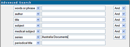 Document Search Screen